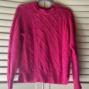 Gap pink cable knit sweater size small